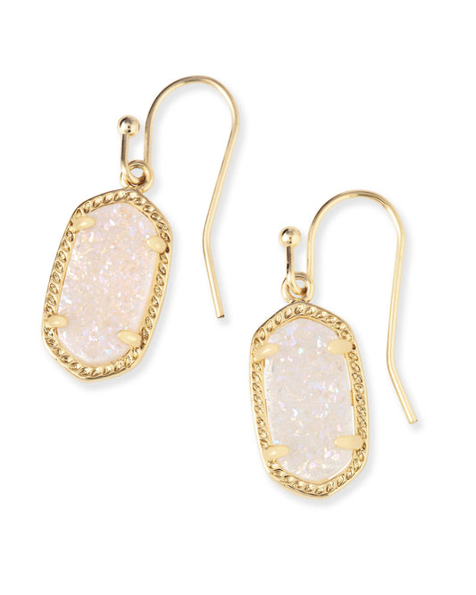 Kendra Scott Lee Earrings in Iridescent Drusy on Gold