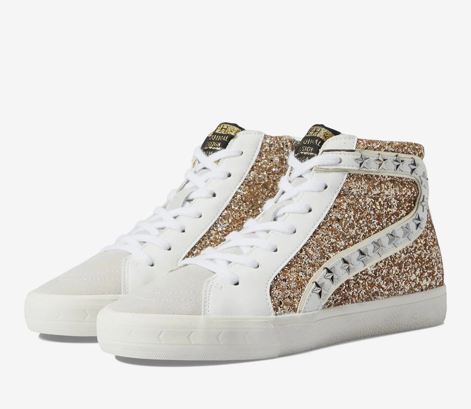 Vintage Havana Mateel Gold Glitter High Top Sneaker