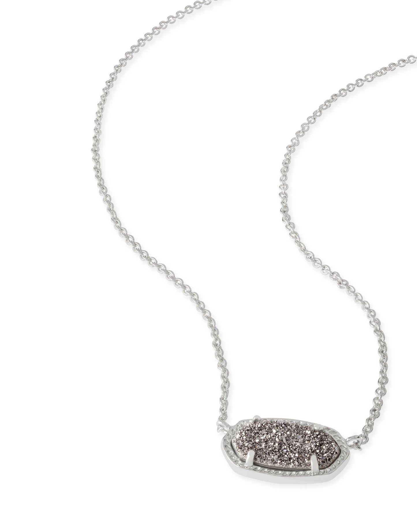 Kendra Scott Elisa Necklace Silver Platinum Drusy