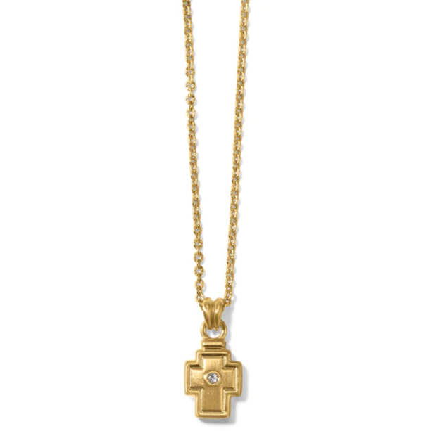 Brighton Meridian Zenith Gold Cross Necklace