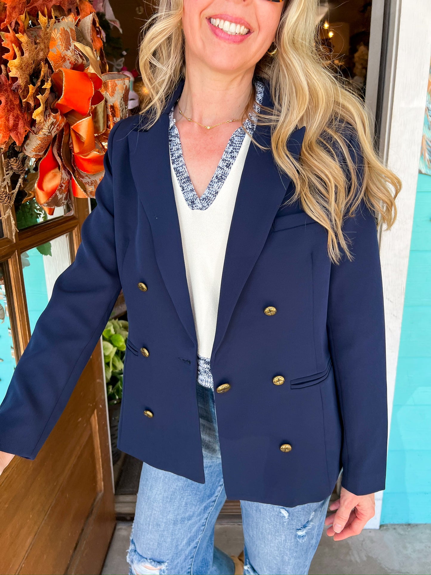 Navy Power Blazer