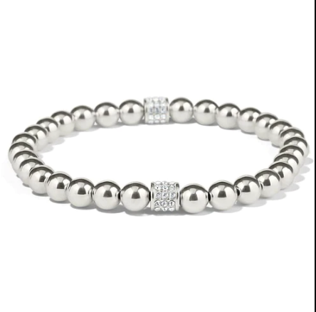 Brighton Meridian Petite Silver Stretch Bracelet