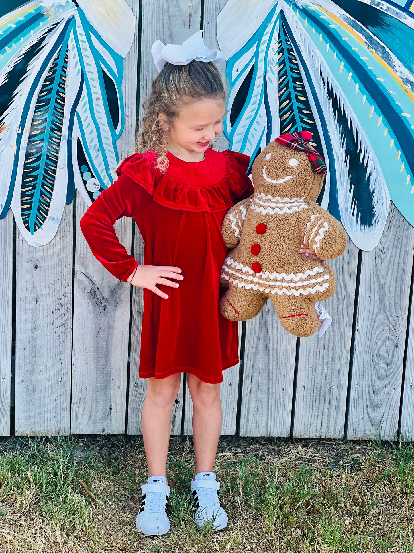 Toddler Red Velvet Dress