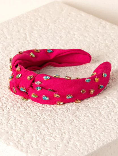 Magenta Gemmie Knotted Headband