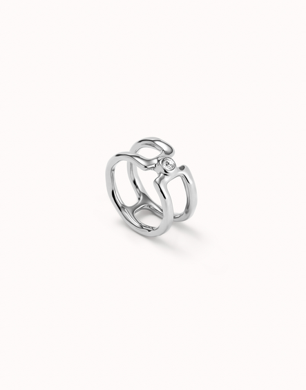 Uno de 50 Ser Indomable Double Ring Silver